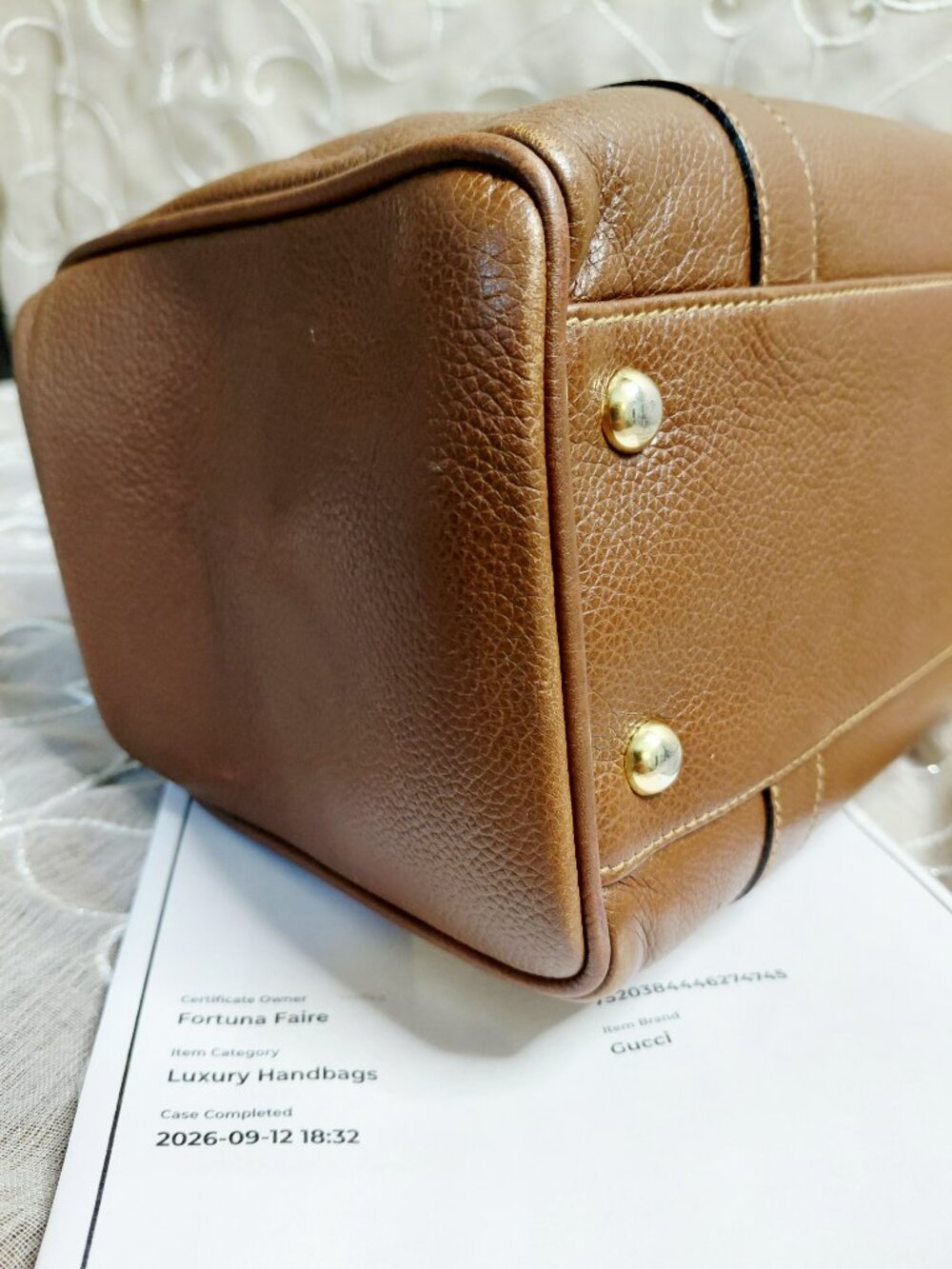 Vintage Gucci Brown Leather Boston Bag - Picture 10 of 15